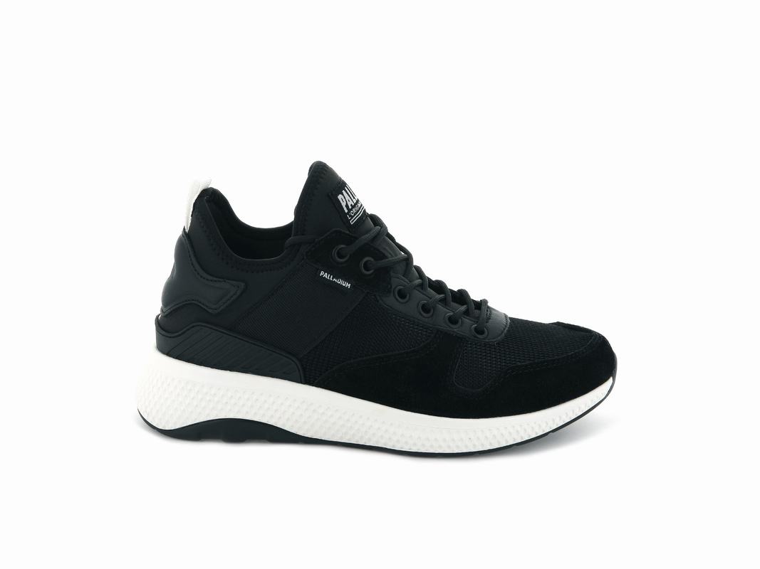 Palladium Ax_eon Army Run Women's Low Top Sneakers Black/White (SMXA35172)